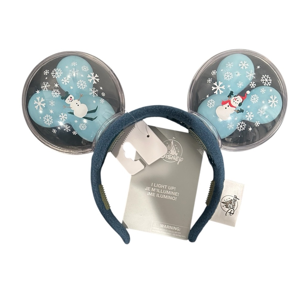 Authentic NWT Disney Parks Minnie Ears-Light Up Snowman Balloons